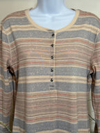 Henley Shift Dress- Striped