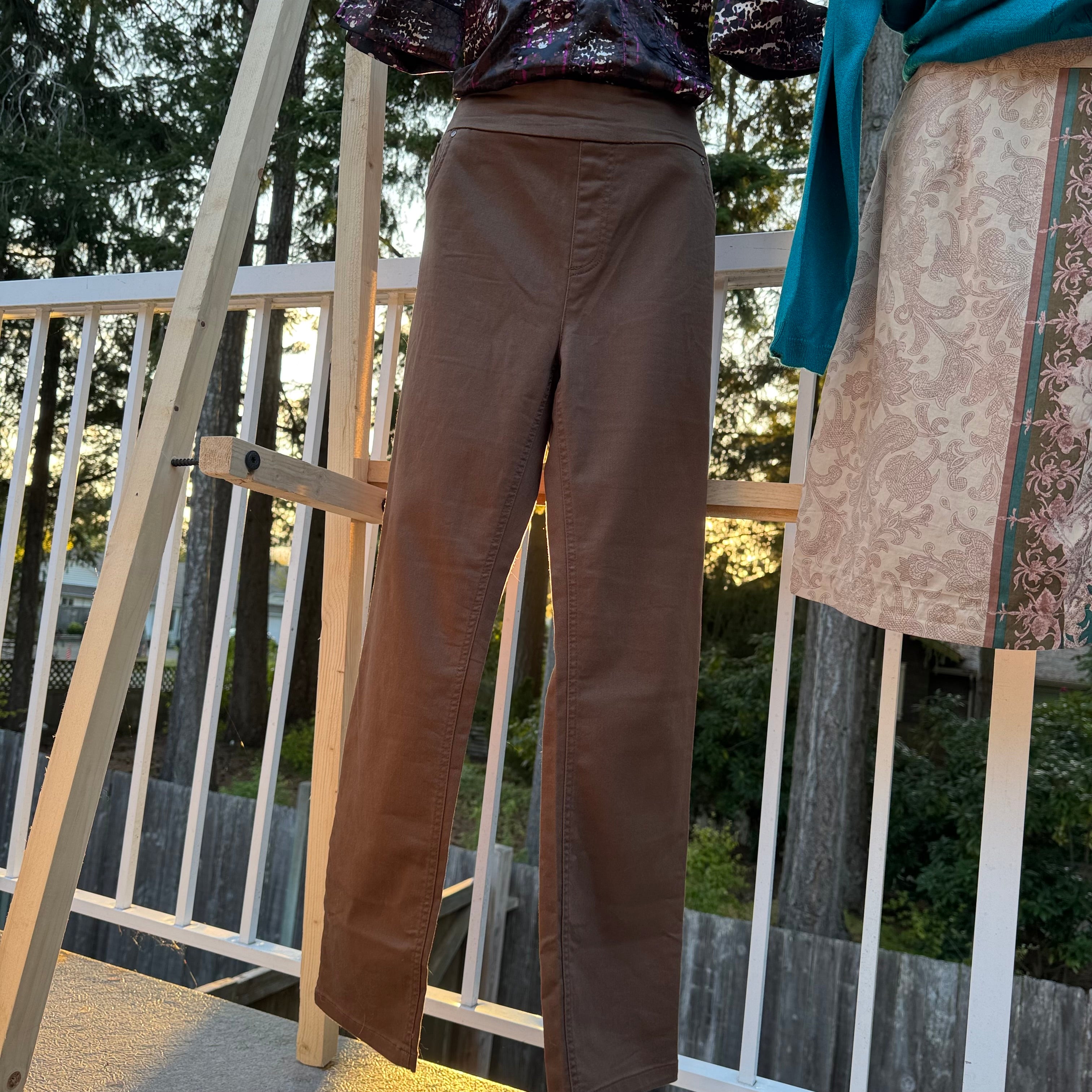Size 12 UP! Brown Pull on Pants