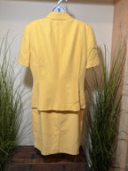 Holt Renfrew 2 Piece Dress Suit 80’s Vintage- Yellow