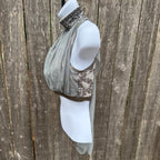 High Neck Silver Sequin Top