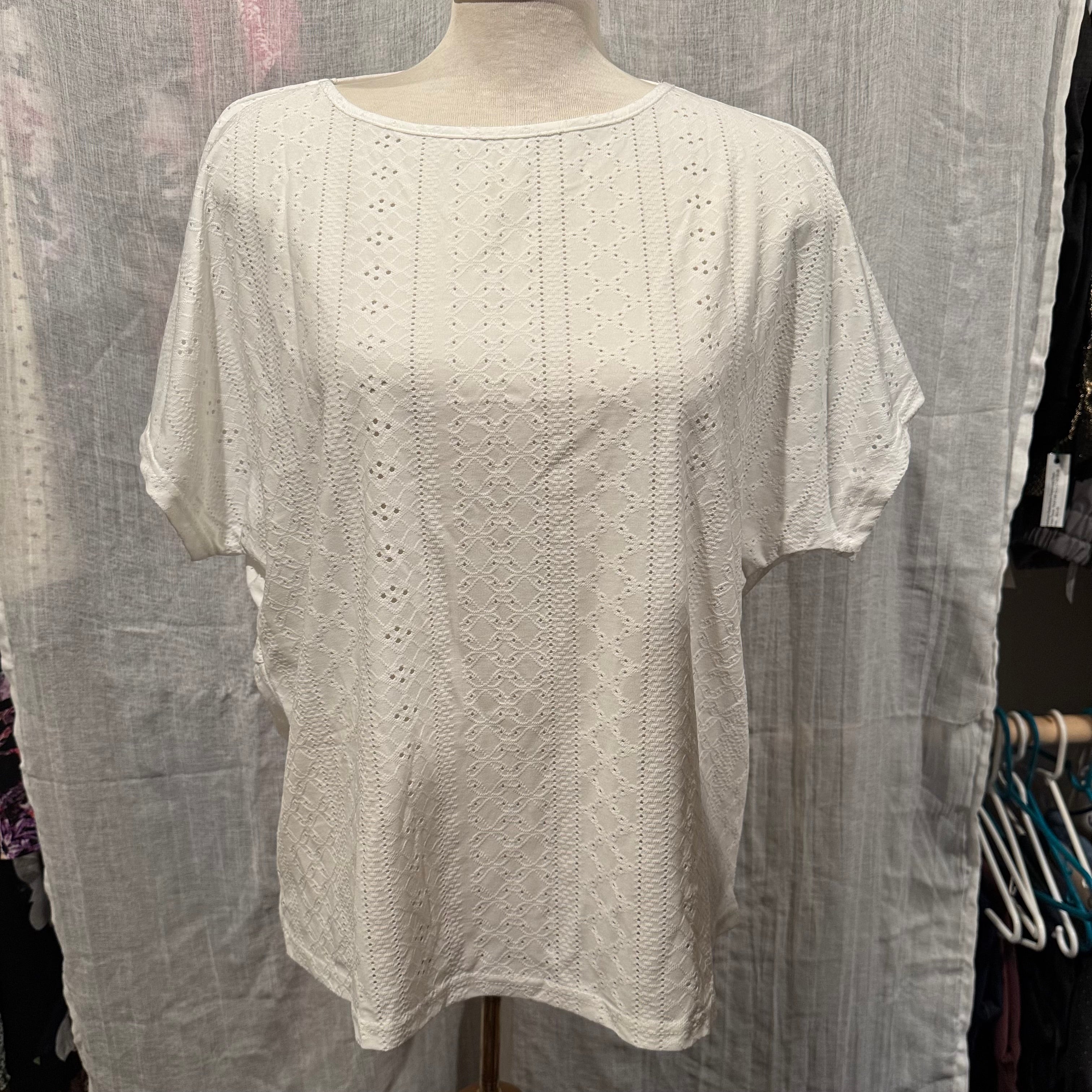 Size XL CUPSHE Boho Open Back Blouse with Lace Strip