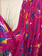80’s Vintage Pleated Long Skirt- Ruffle Hem