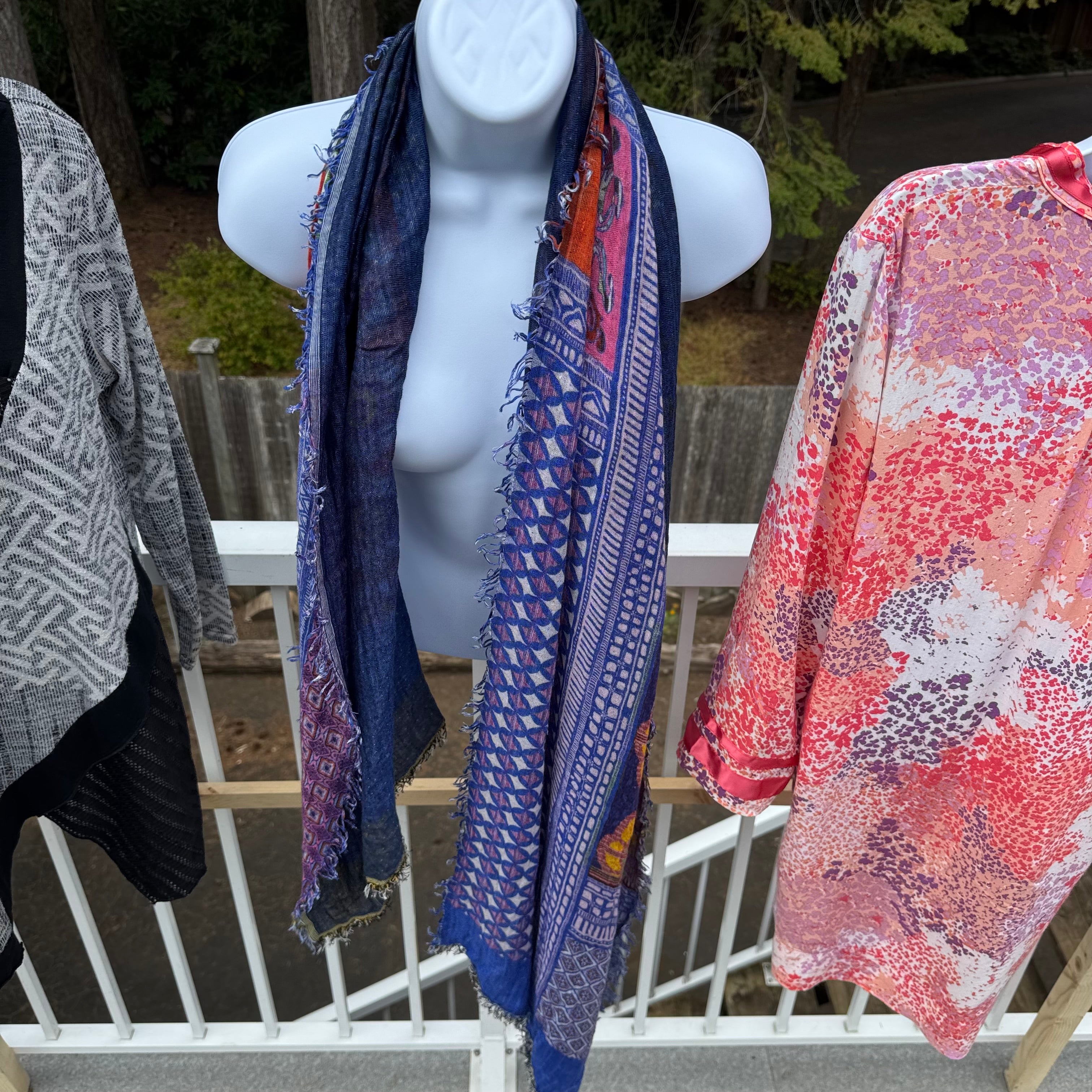 Anu 100% Rayon Boho Patterned Scarf