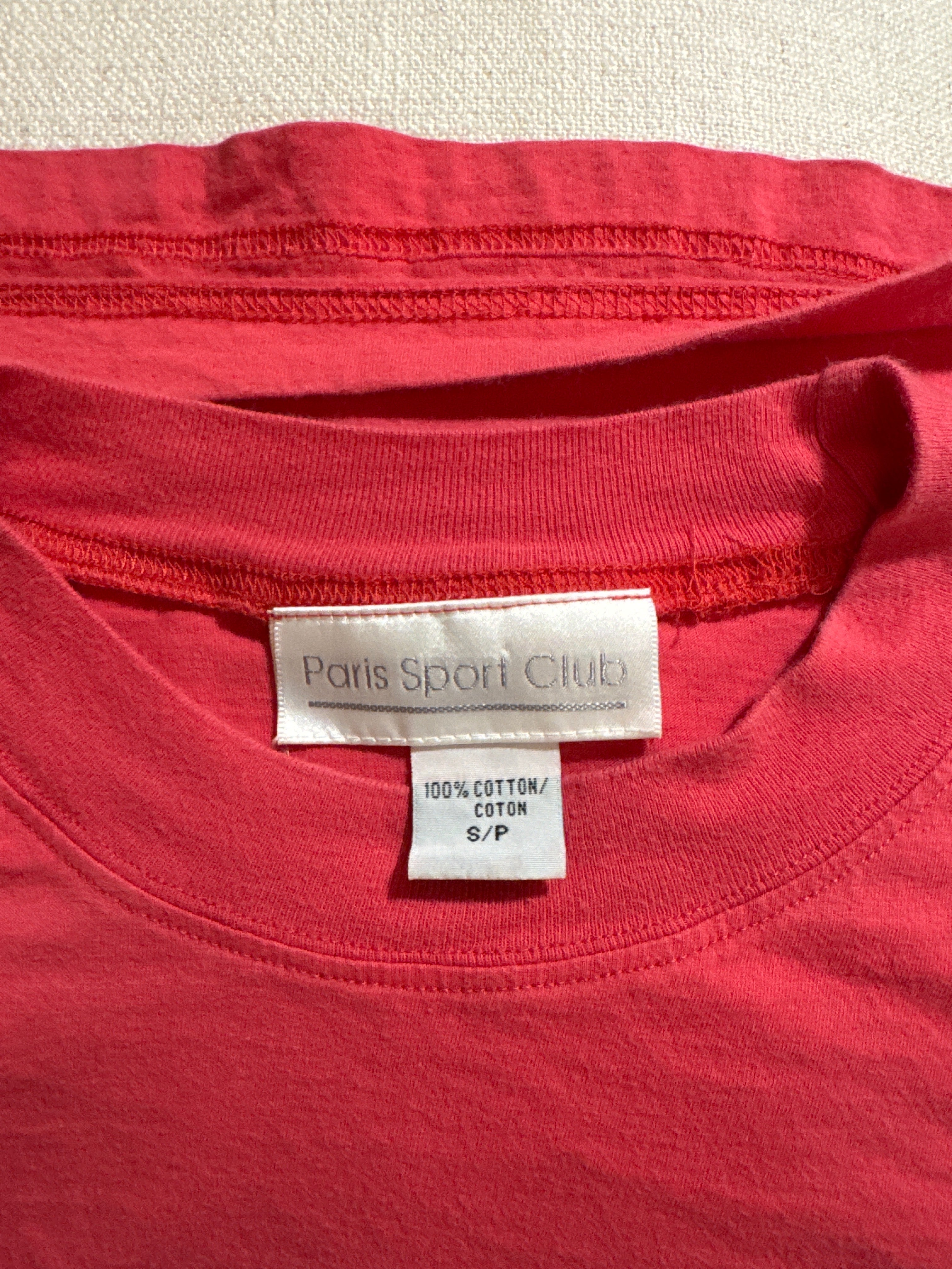 Vintage 90s Paris Sport Club Embroidered Pocket T-Shirt