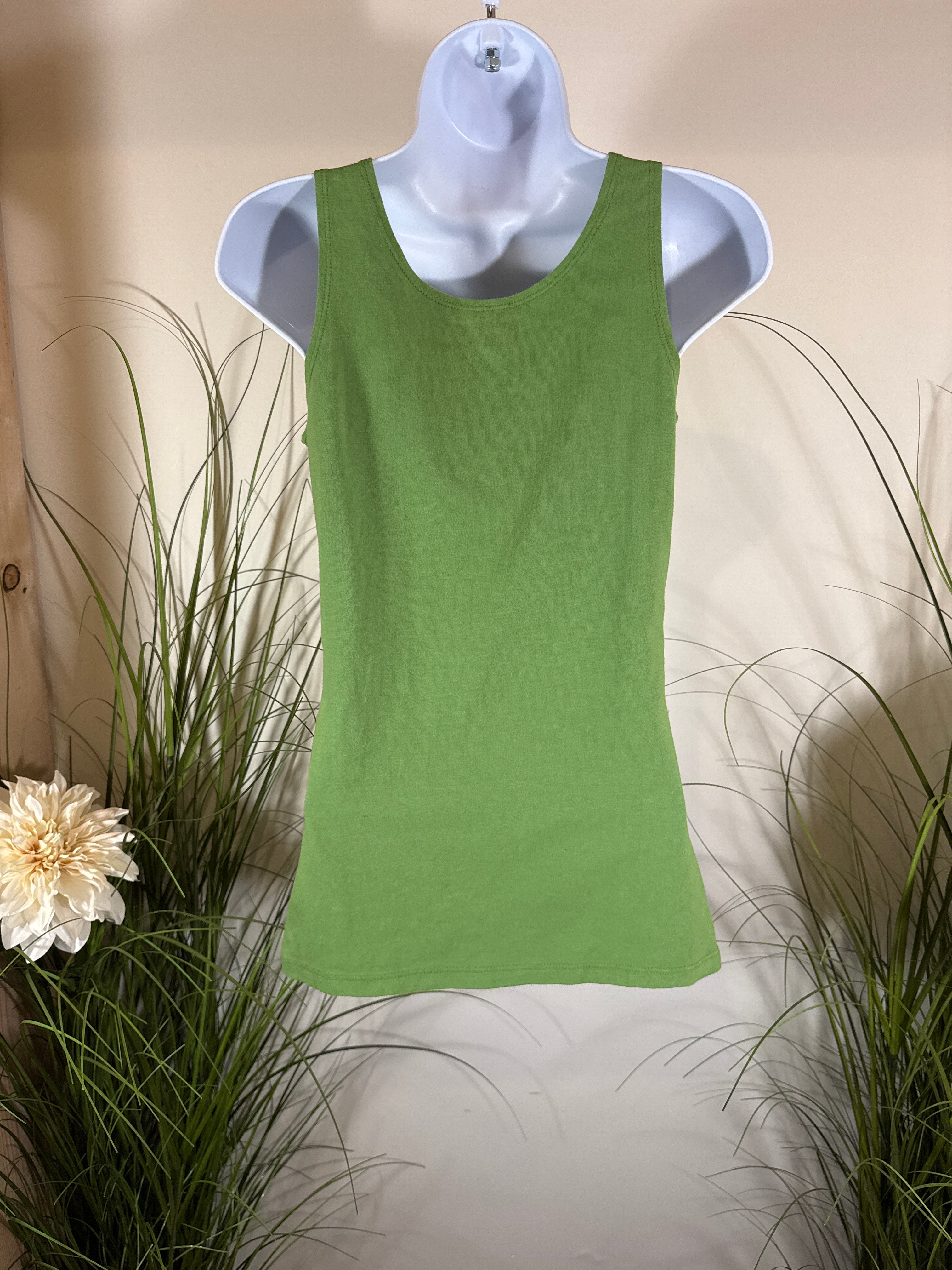 Y2K Vintage Heirloom Tank Top- Jade Green