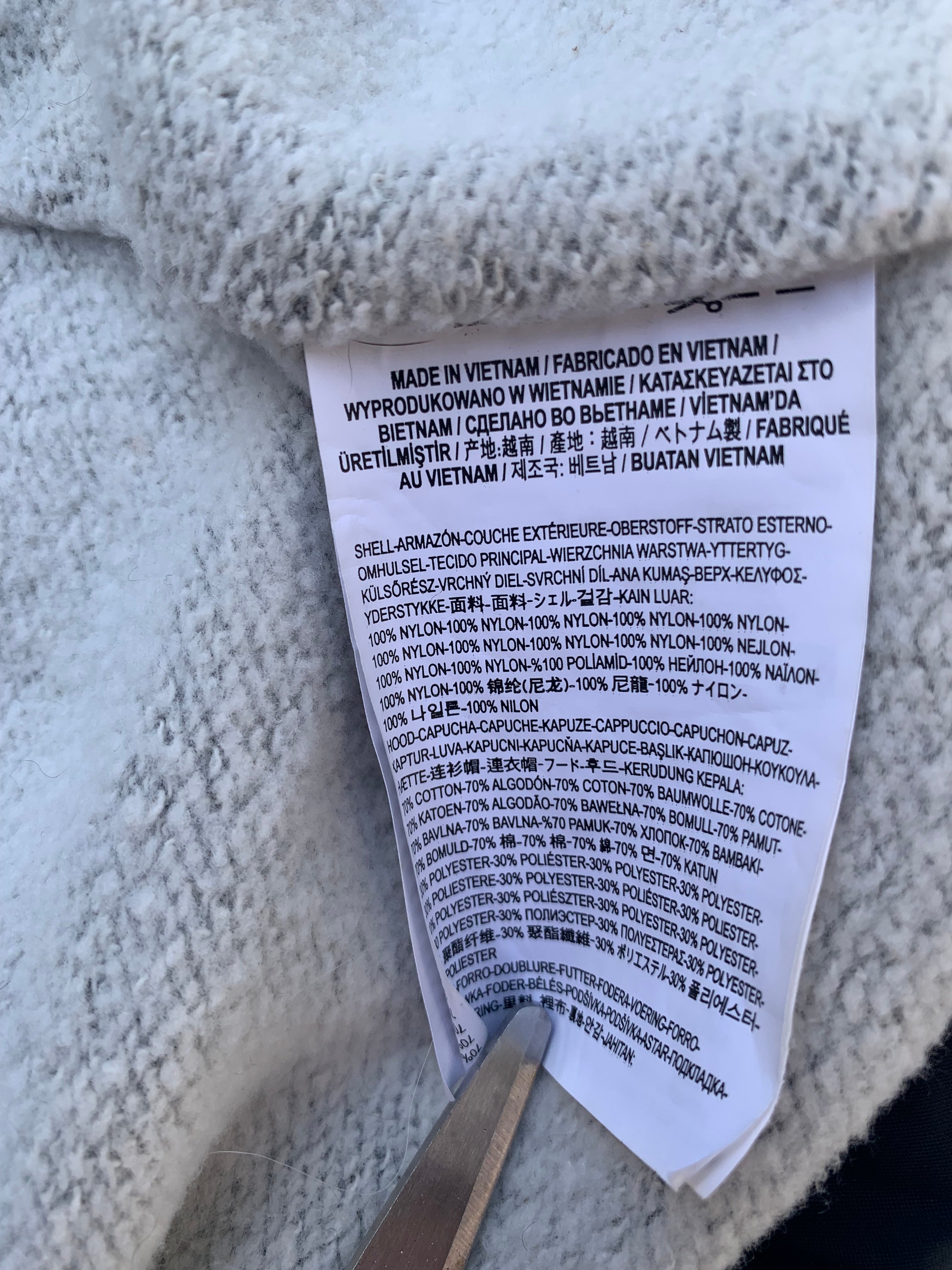 LG Vans Grey Hooded Lined Black Windbreaker