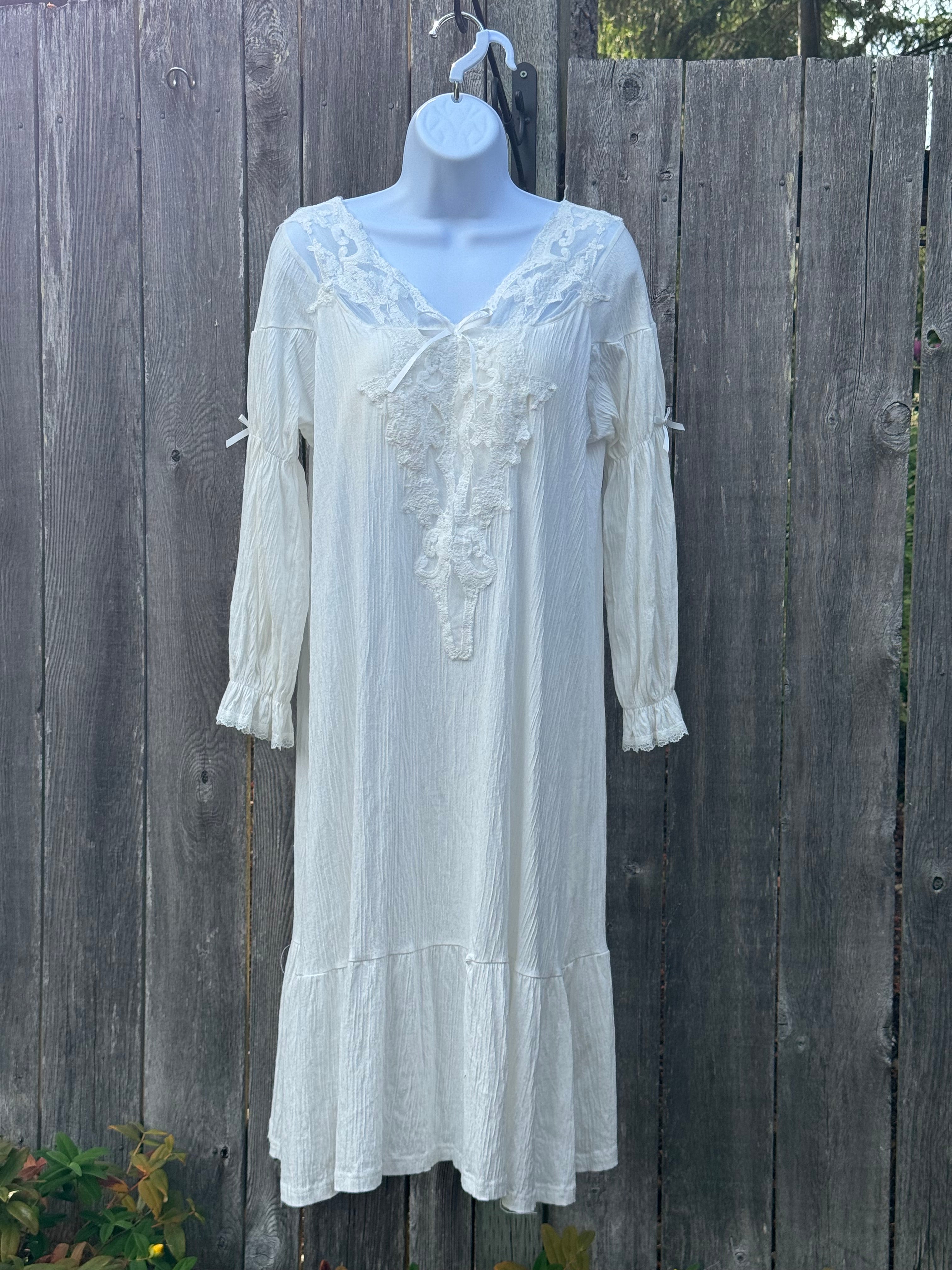 Victorian style white gown