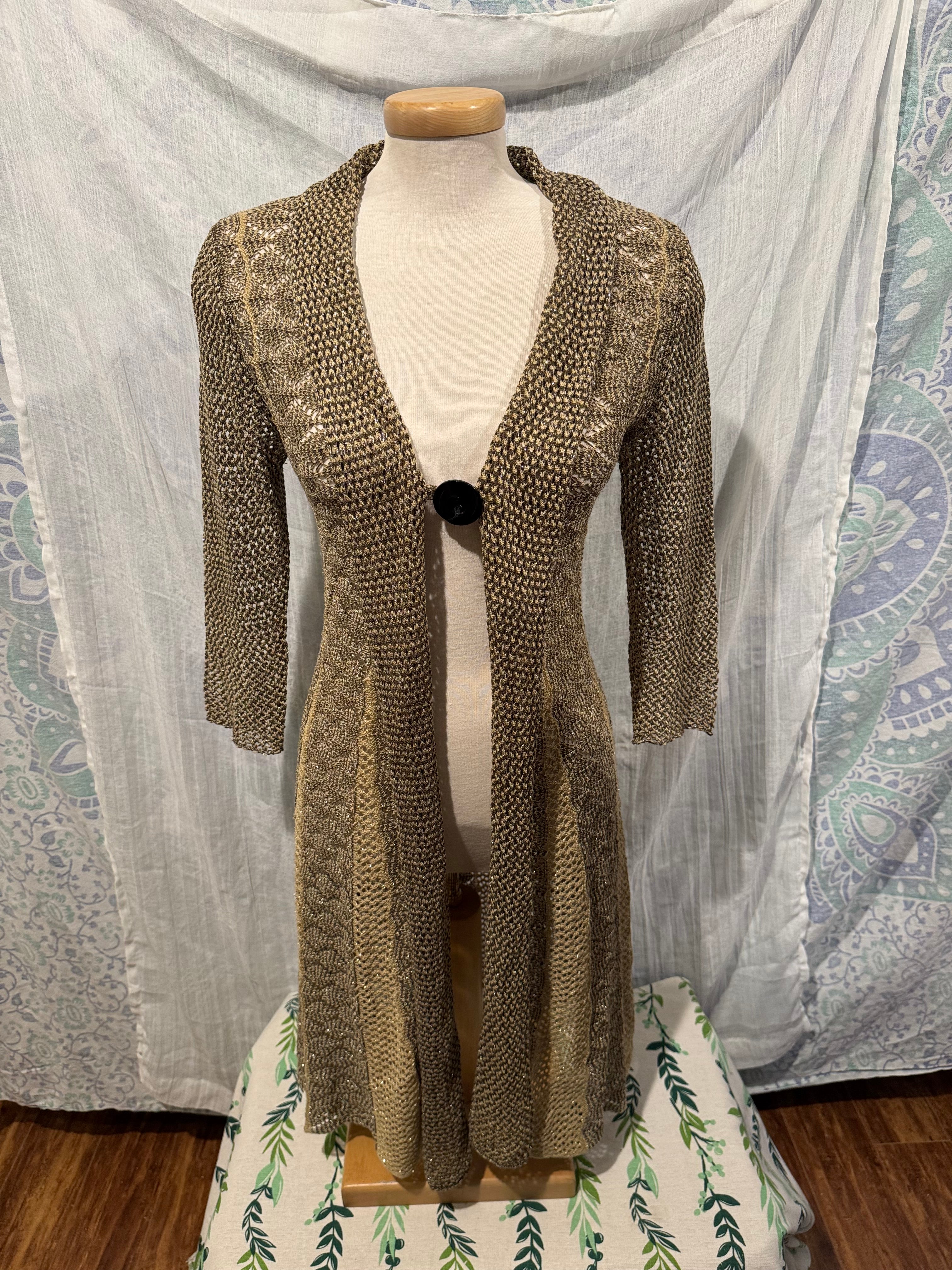 Size M Bellissima Fashions Knit Long Cardigan