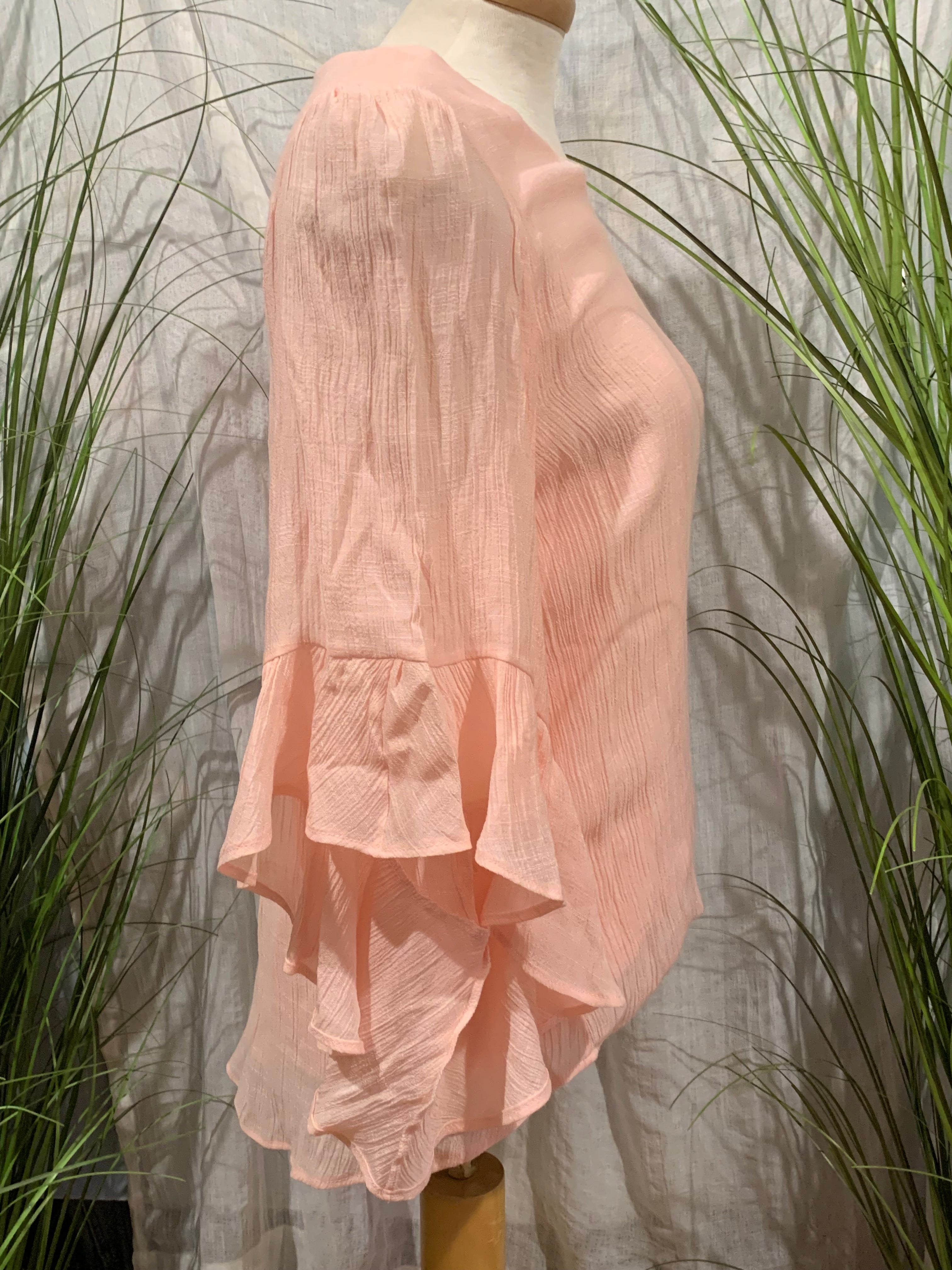 Size 8 Joseph Ribkoff Ruffled A-Symmetrical Cuff Blouse