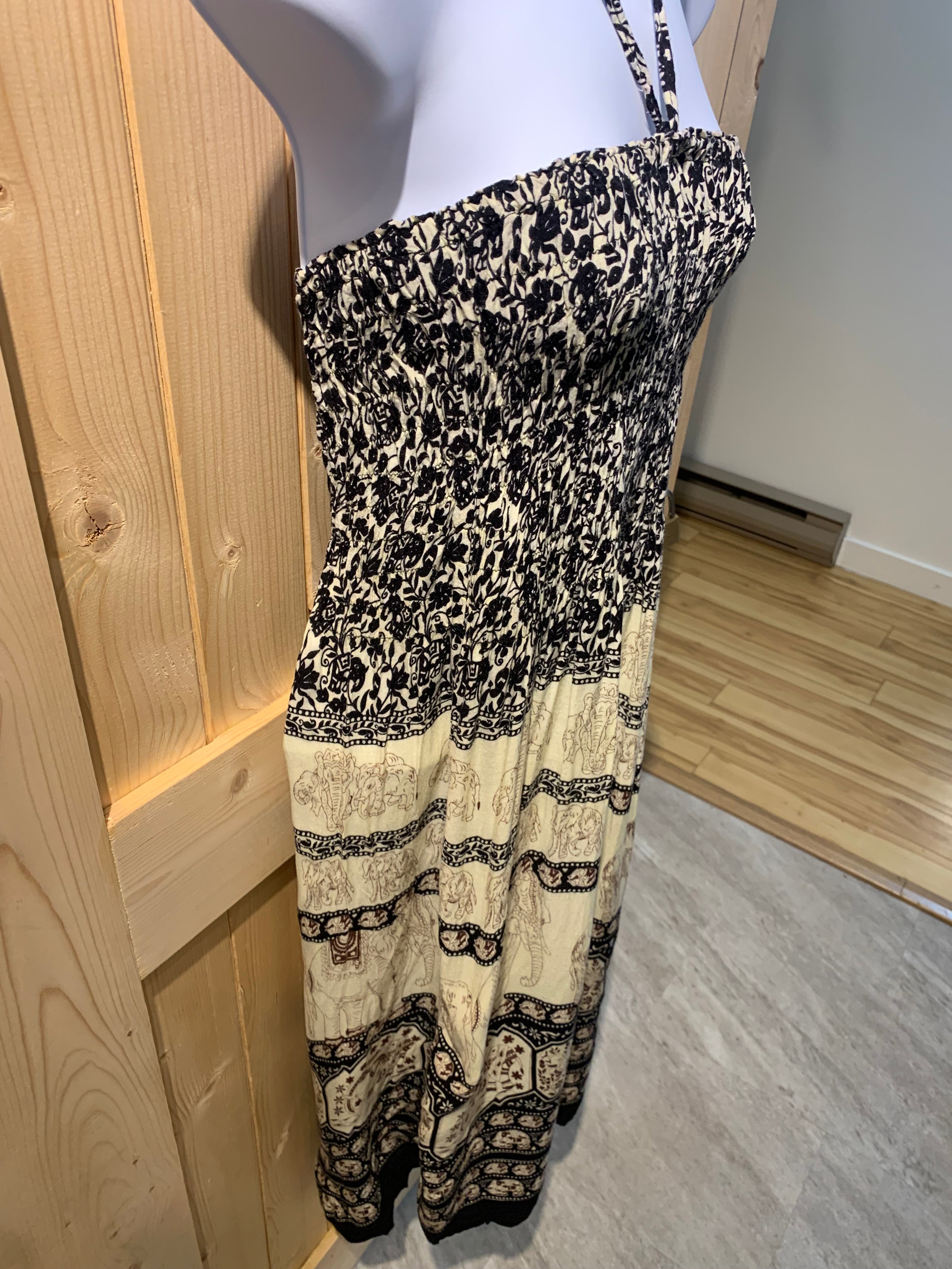 Halter Top Elephant Print Dress