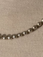 Single-Strand Silver Tone Metal Bead Necklace