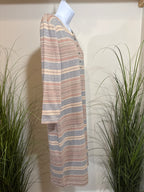 Henley Shift Dress- Striped