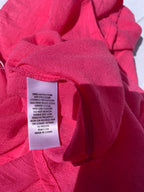 Pink 3/4 sleeve button-up blouse