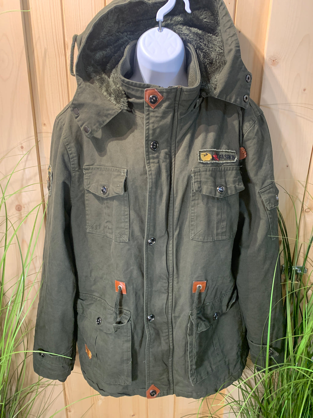 Genuine Product New Fashion Military Chic Removable Hooded Jacket