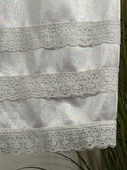 White Half Slip- Lace Trim