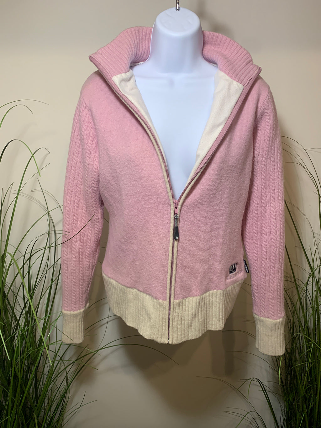 Size M Vintage Sun Ice Windstopper Lambs Wool Zip Up Sweater