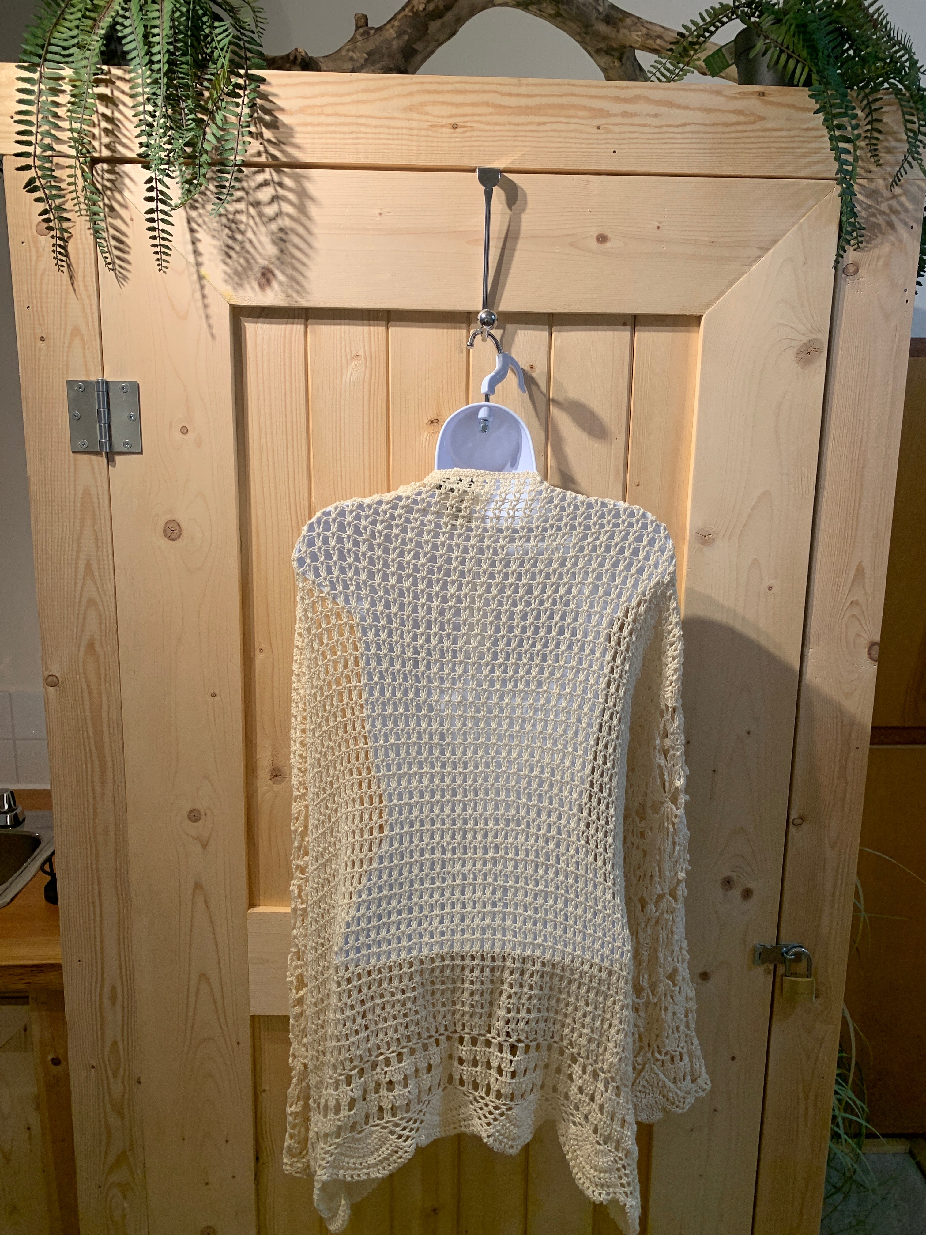 Size L Kroshetta cotton crochet Boho cardigan REDUCED