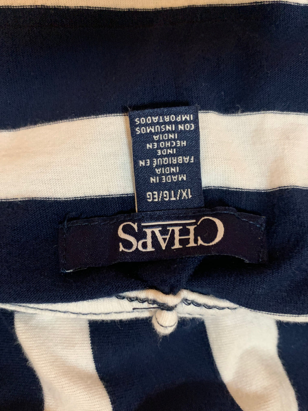 Size 1X Chaps Nautical Striped Maxi Dress