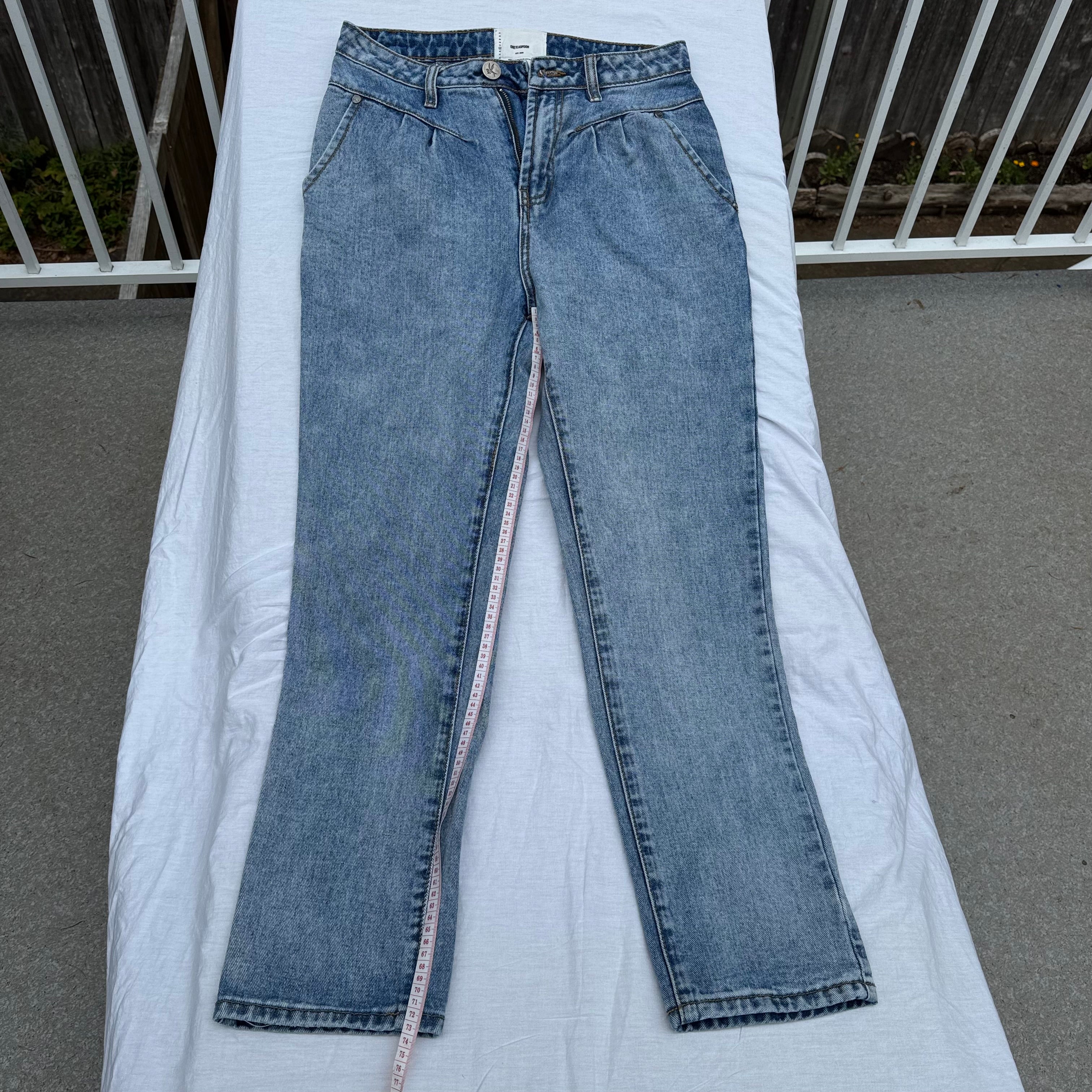 Size 27 Streetwalkers High Waist Straight Leg Denim Trousers