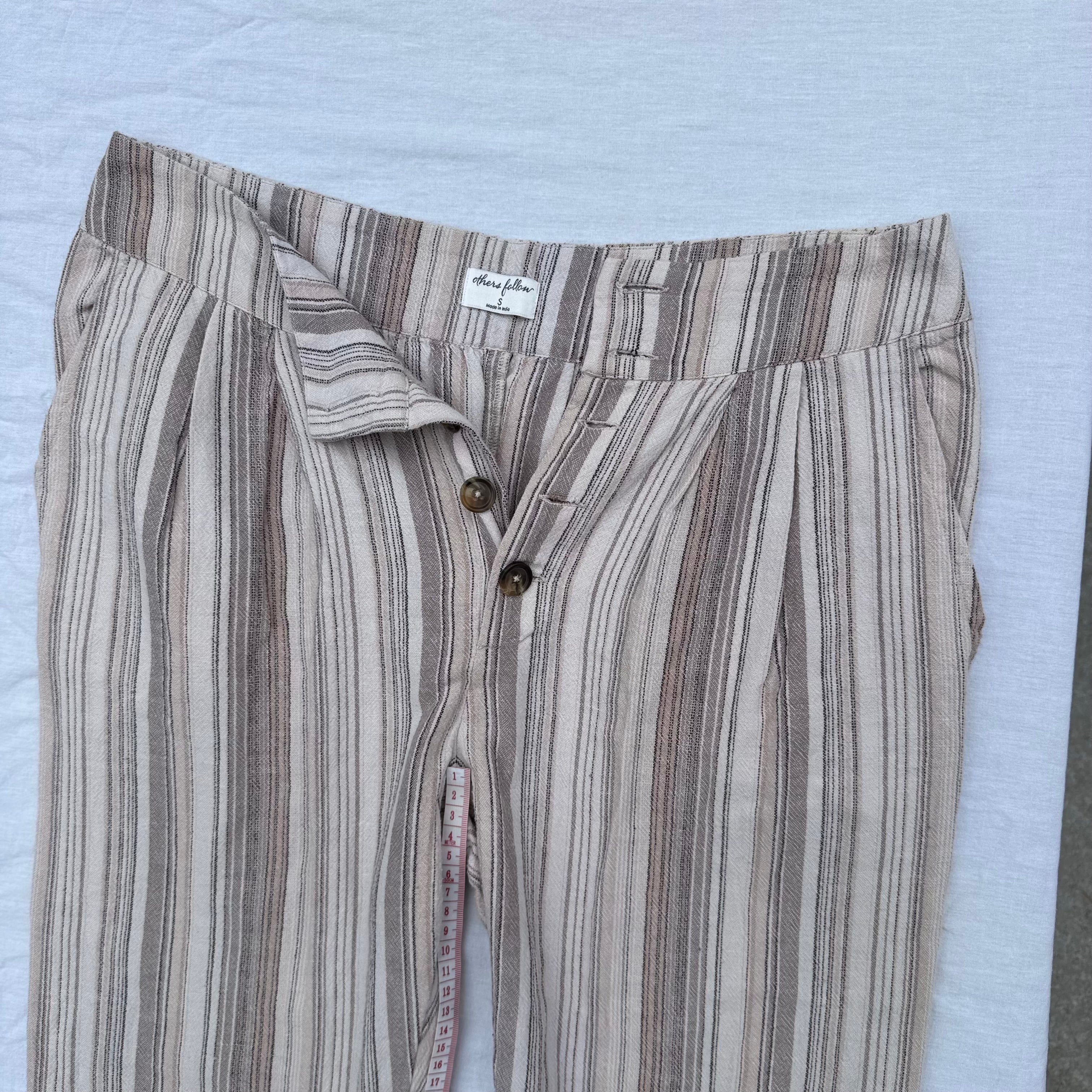 Striped Cotton Pants Size S