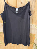 Naturana Spaghetti Strap Camisole with Lace Inlay