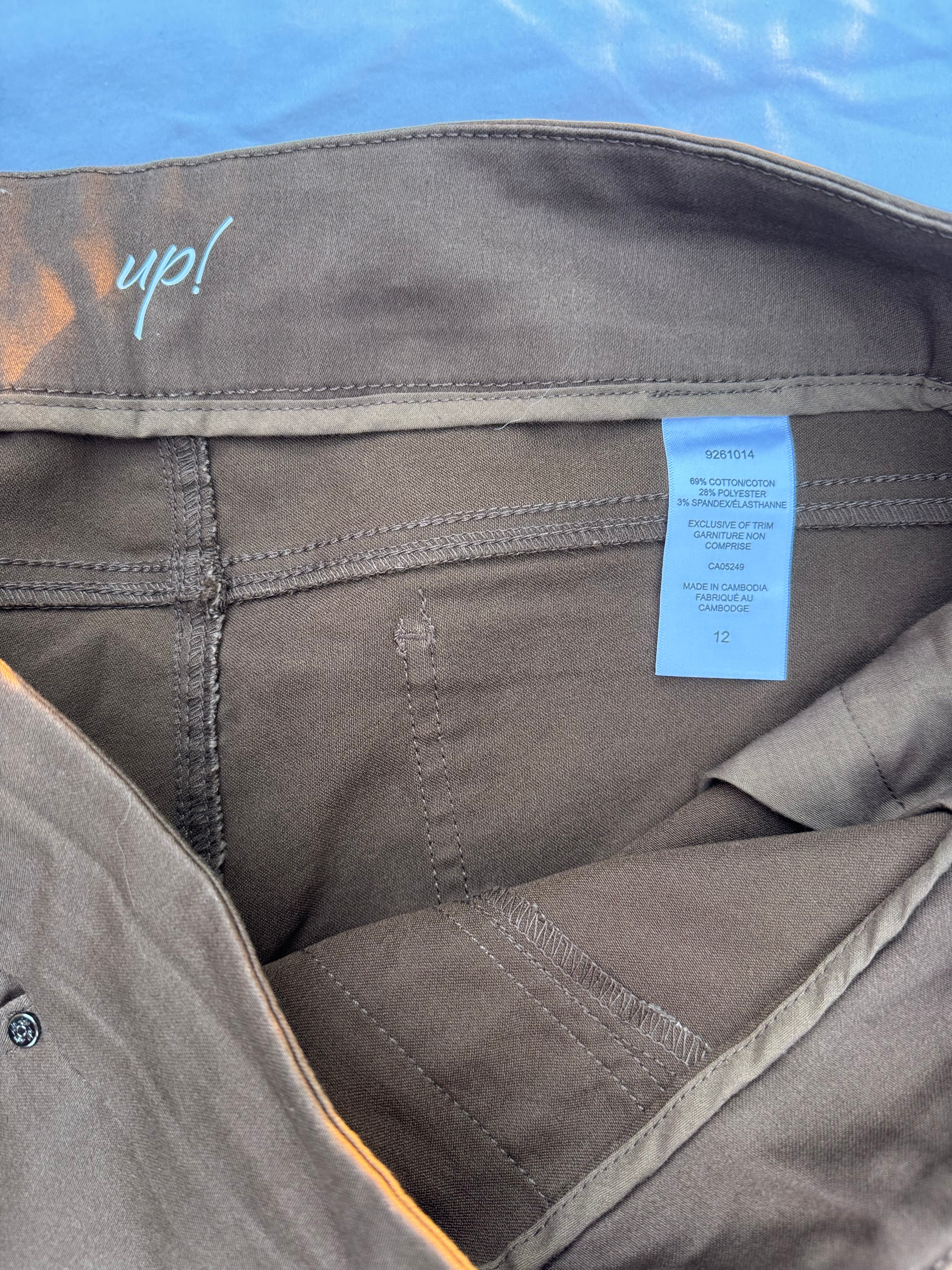 Size 12 UP! Brown Pull on Pants