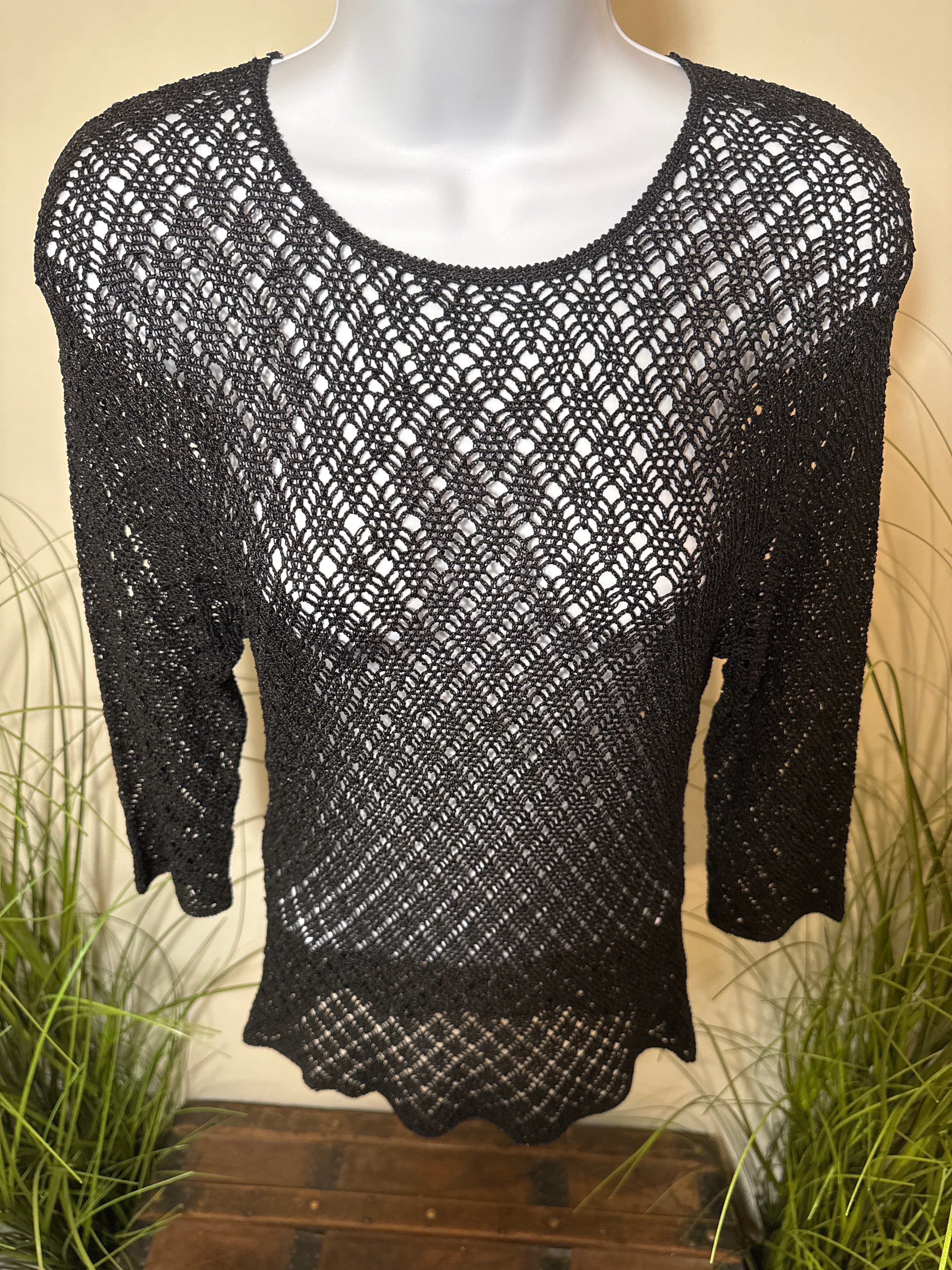 Devonshire Cream Beaded Net Top