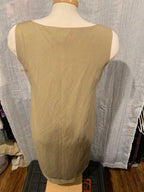 Size M Kensie Pretty Sequin Detailed Linen/Silk/ Cotton Blend Tank