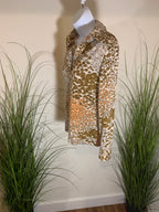 SUPER RARE !! Women's Vintage Tyebs 1970's 4 Button Up Collared Long Sleeve Shirt