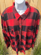 Natural Reflections Red & Black Flannel Shirt