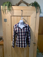 Size 12 Allison Daley plaid button up shirt