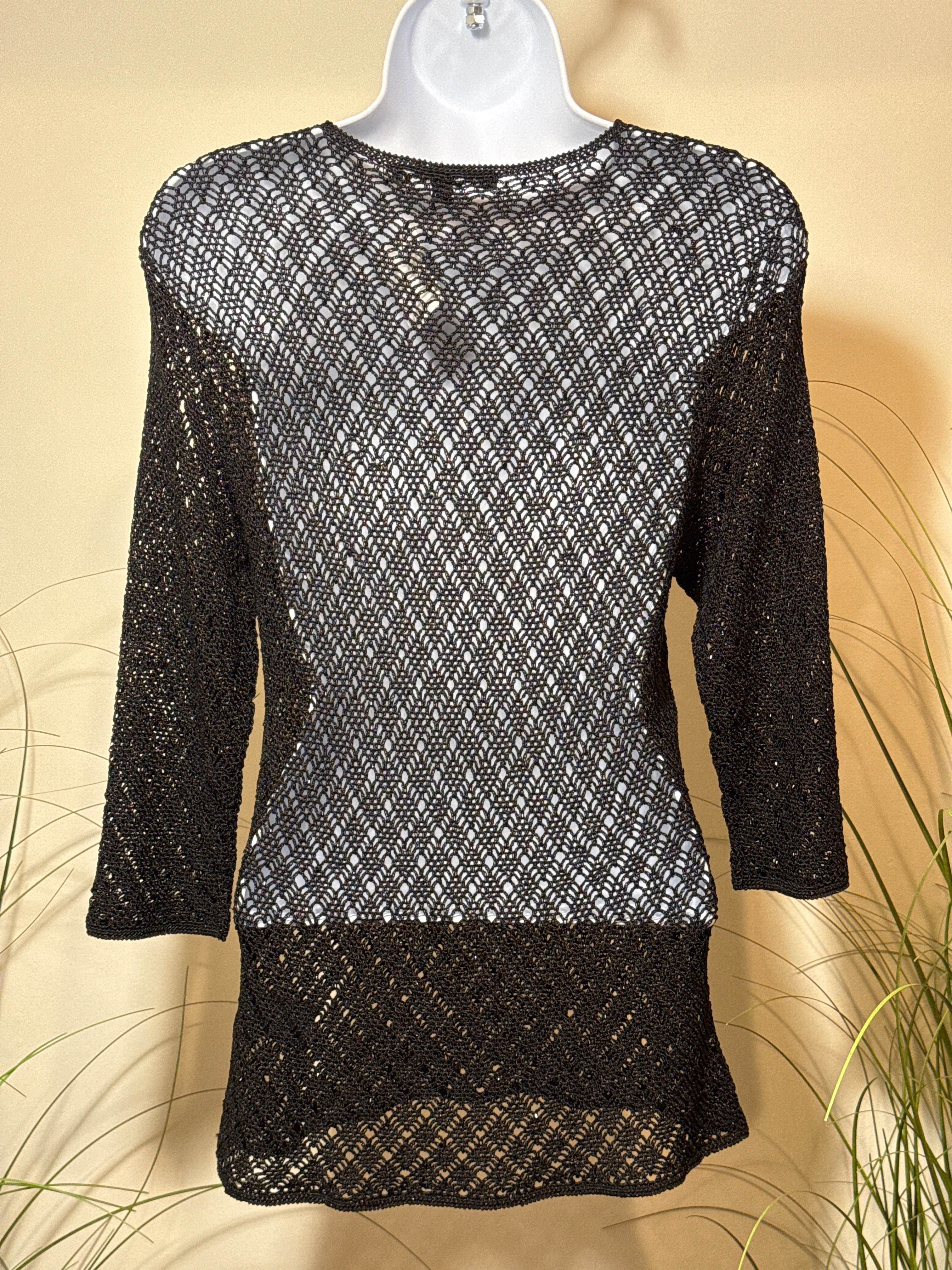 Devonshire Cream Beaded Net Top