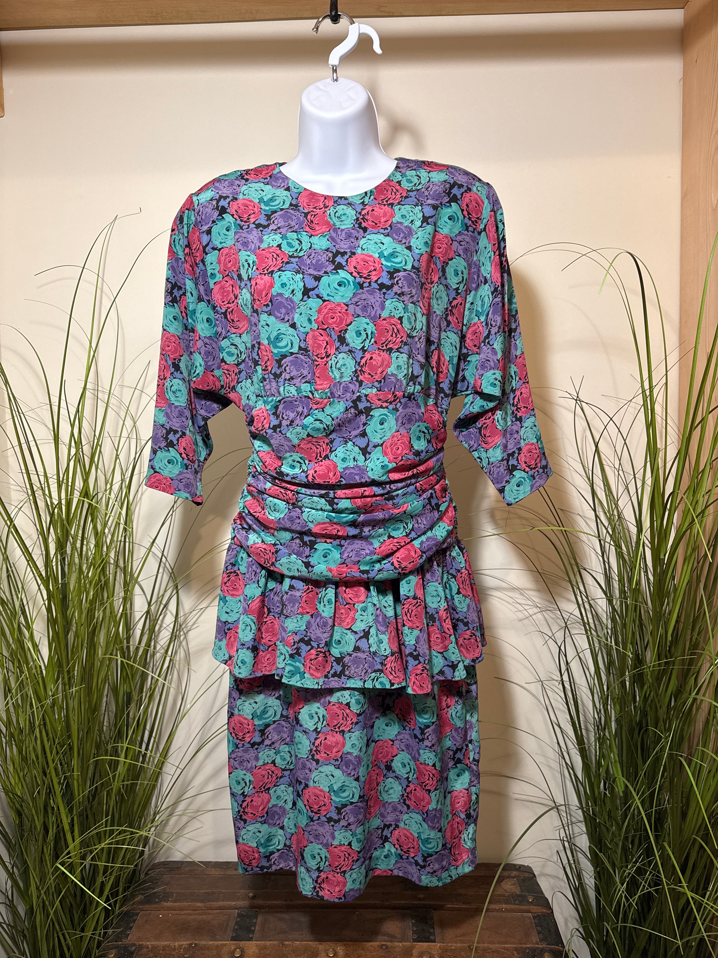 Pantel 80’s Vintage Peplum Dress