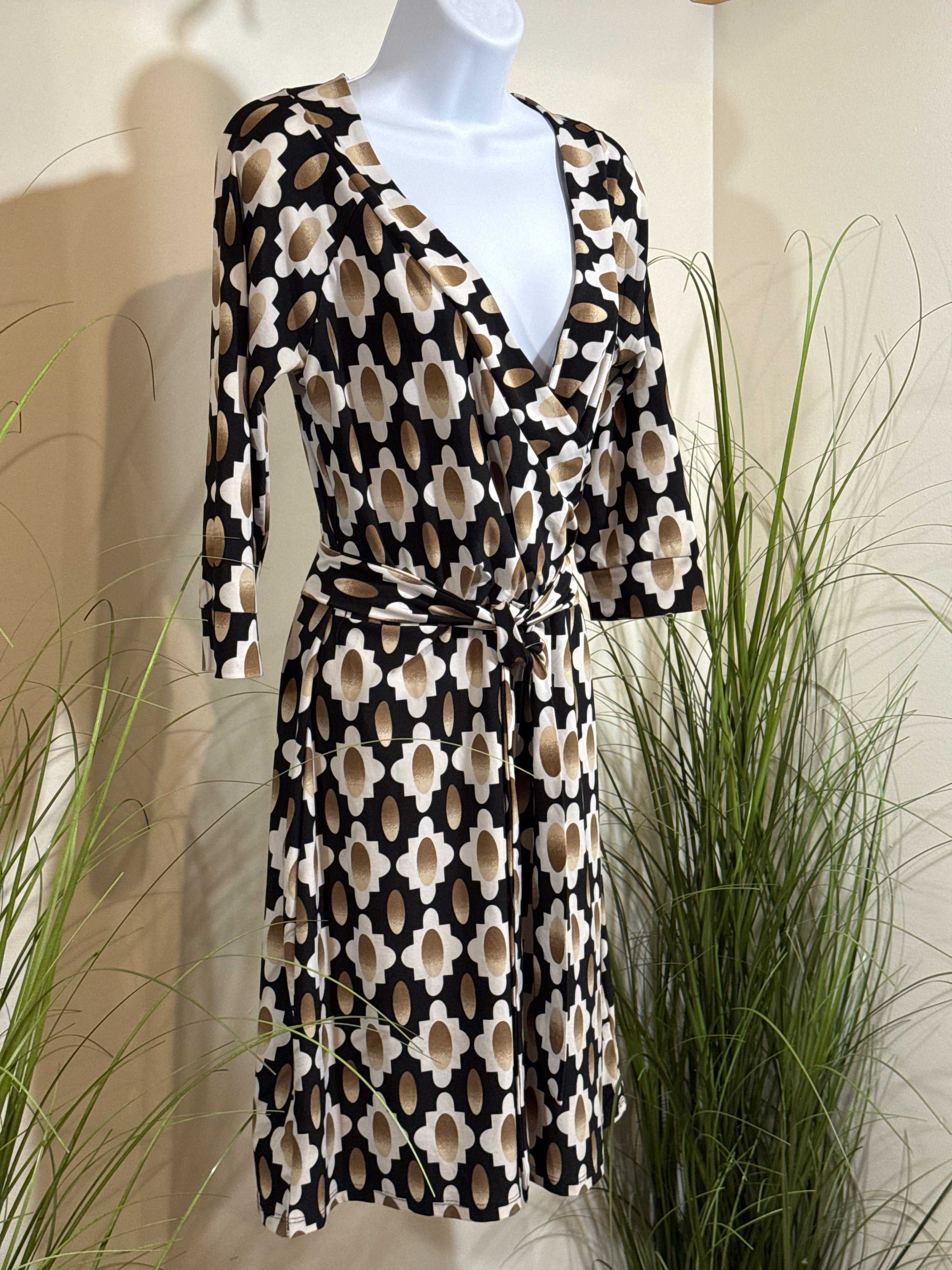 Vintage Beechers Brook New York 3/4 Sleeve Dress- Faux Wrap