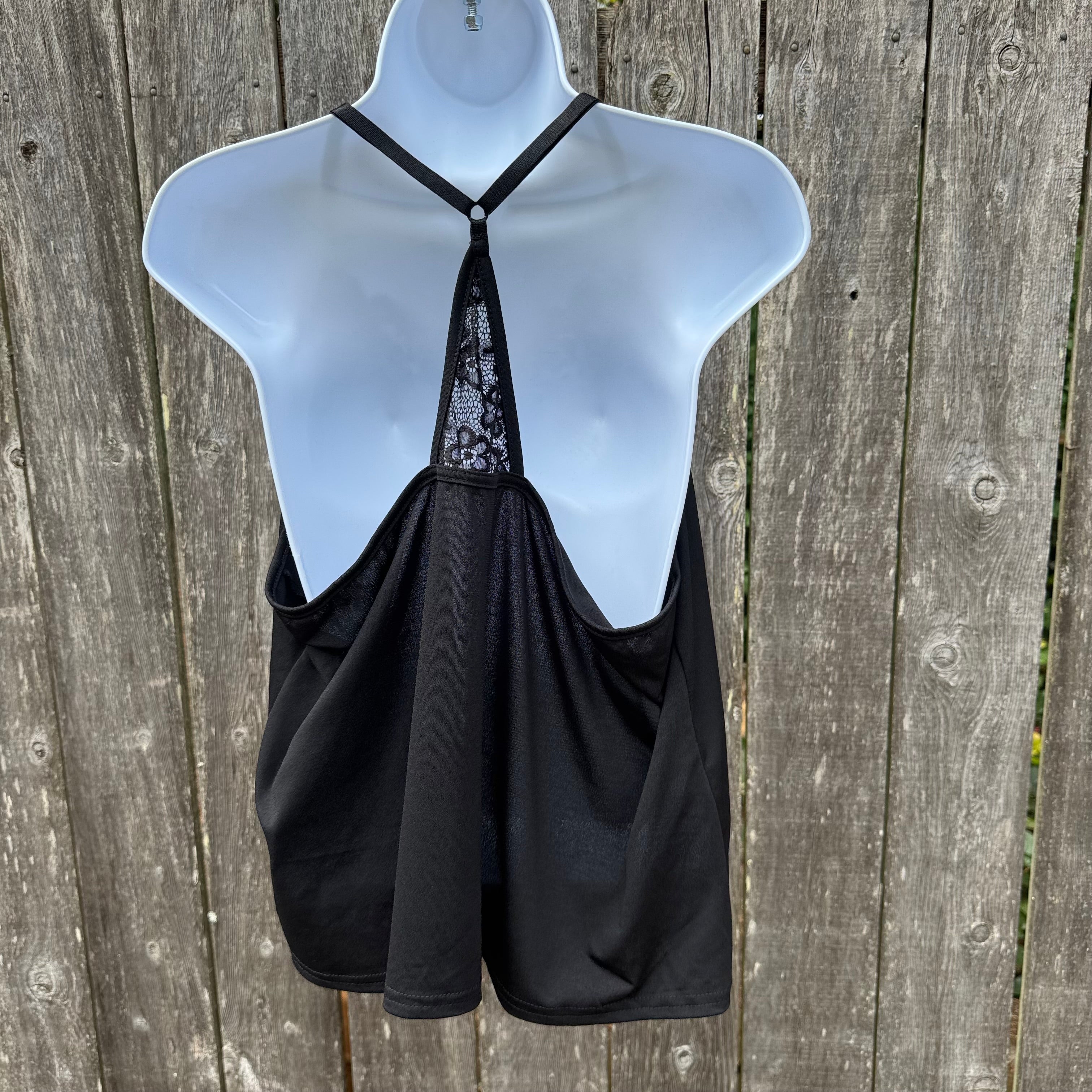 Black Race Back Camisole Size 3XL