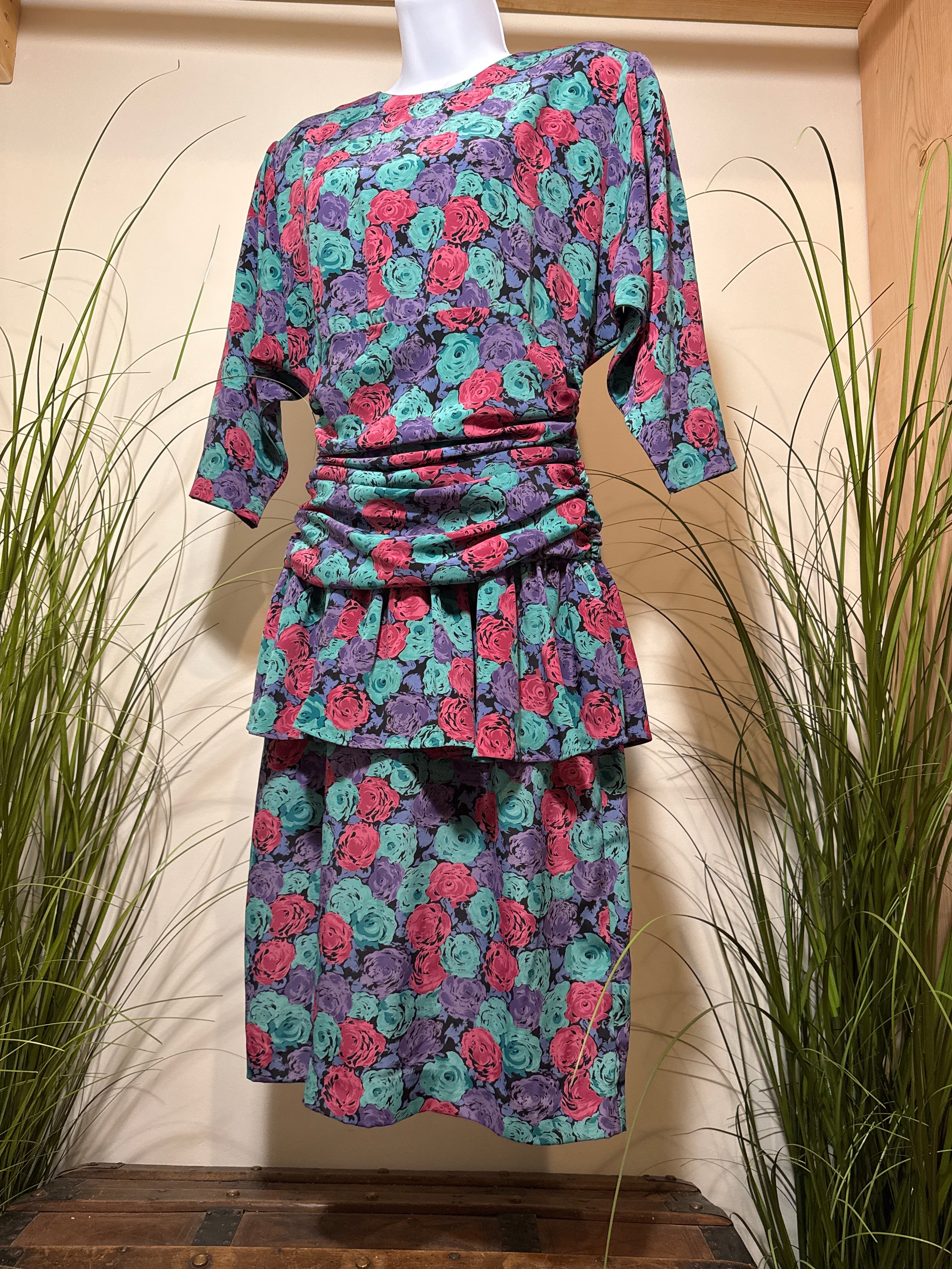 Pantel 80’s Vintage Peplum Dress