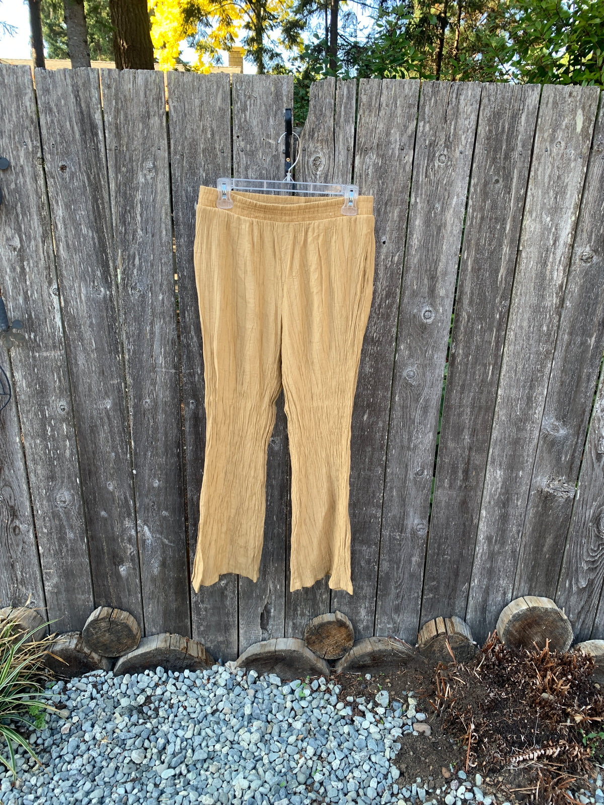 Woolsworth Loose Fit Sheer Peral Beige Pants Size M
