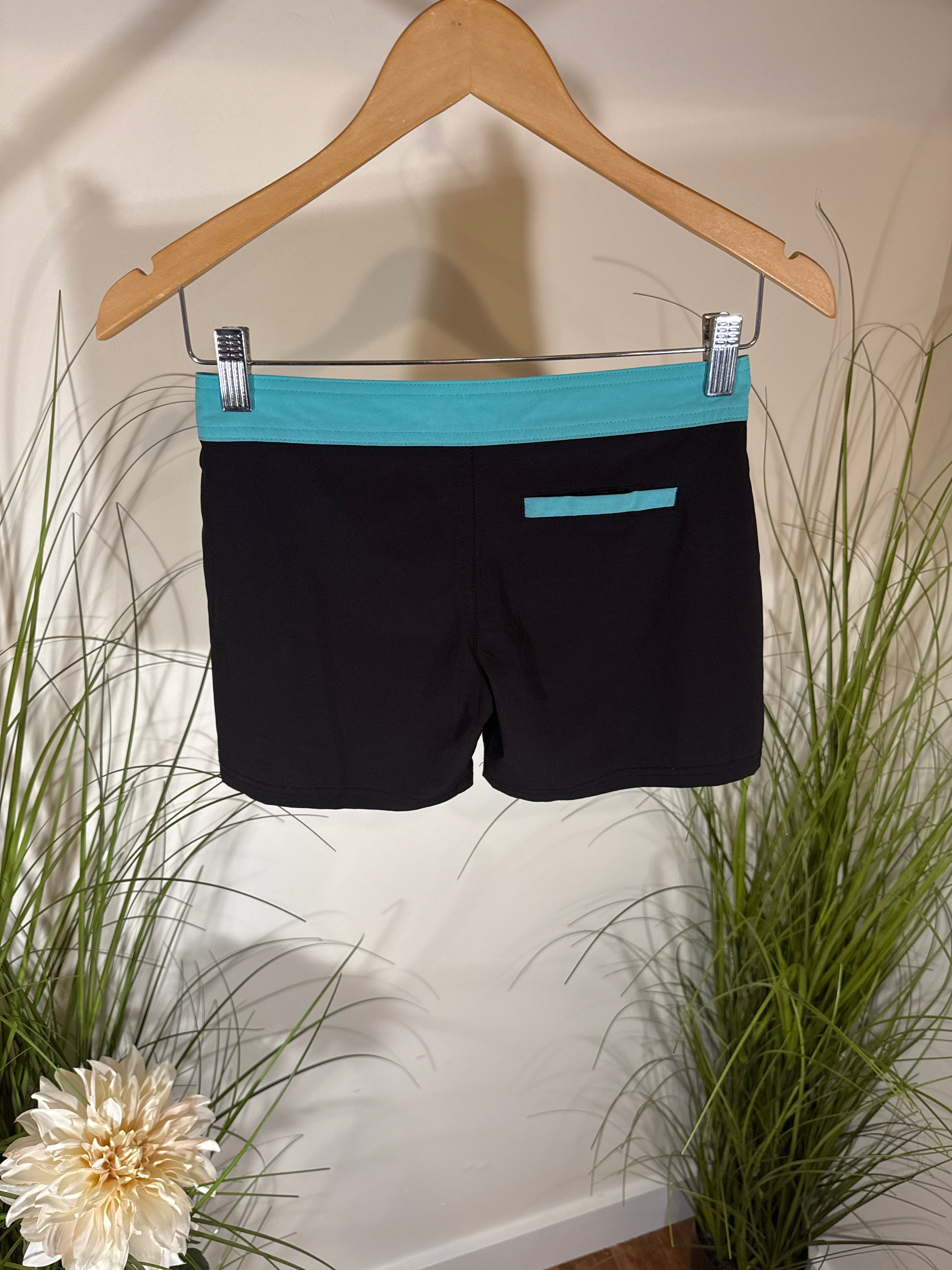 Roxy Black and Aqua Girls Boardshorts