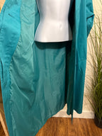 Vintage Malber-ette 1980’s Teal Trench Coat