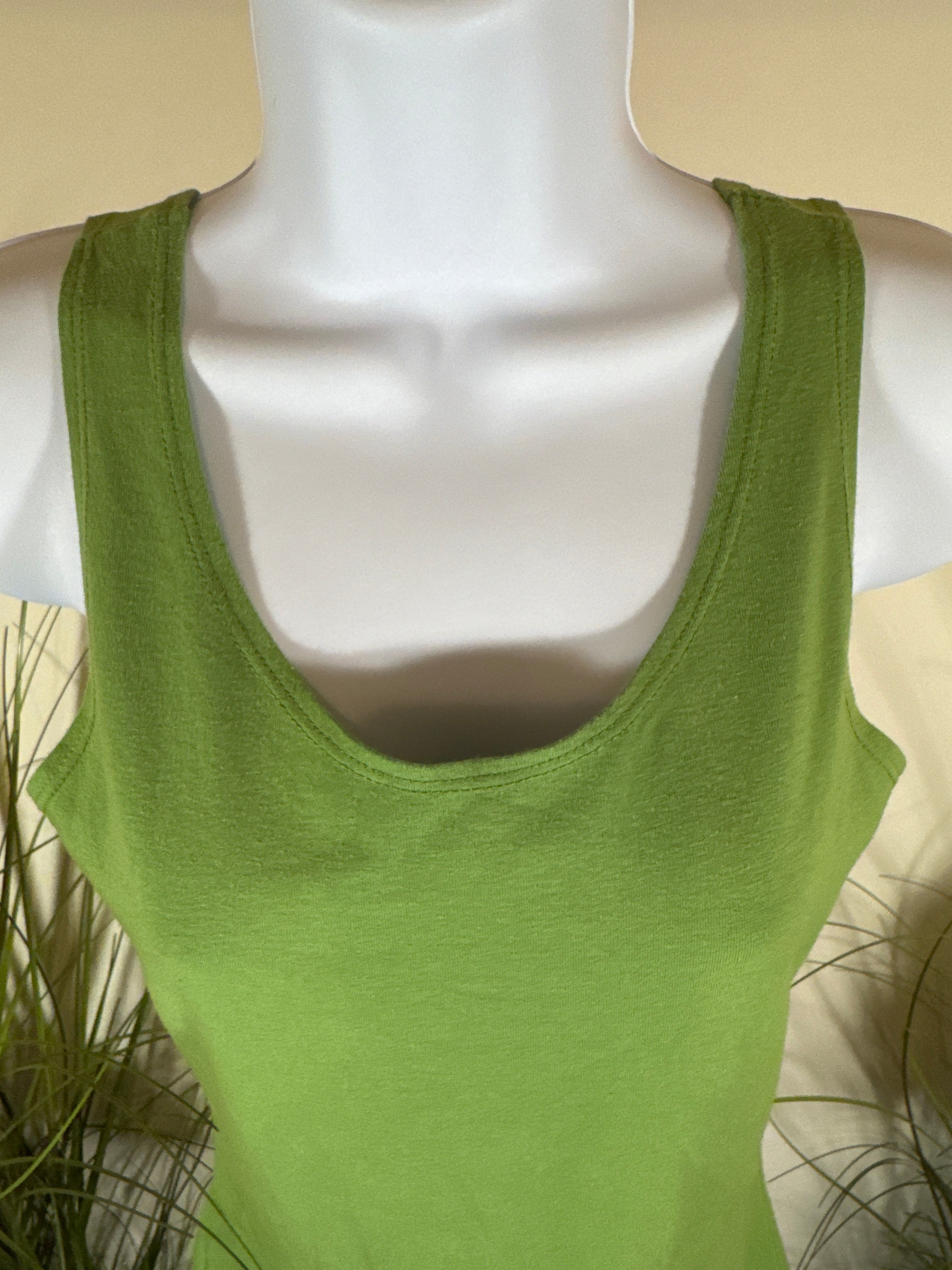Y2K Vintage Heirloom Tank Top- Jade Green