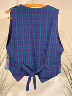 Vintage Patchwork Vest- Heart Shaped Buttons