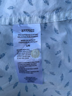 Size L Jachs New York Short Sleeve Button Up Feather Design Shirt