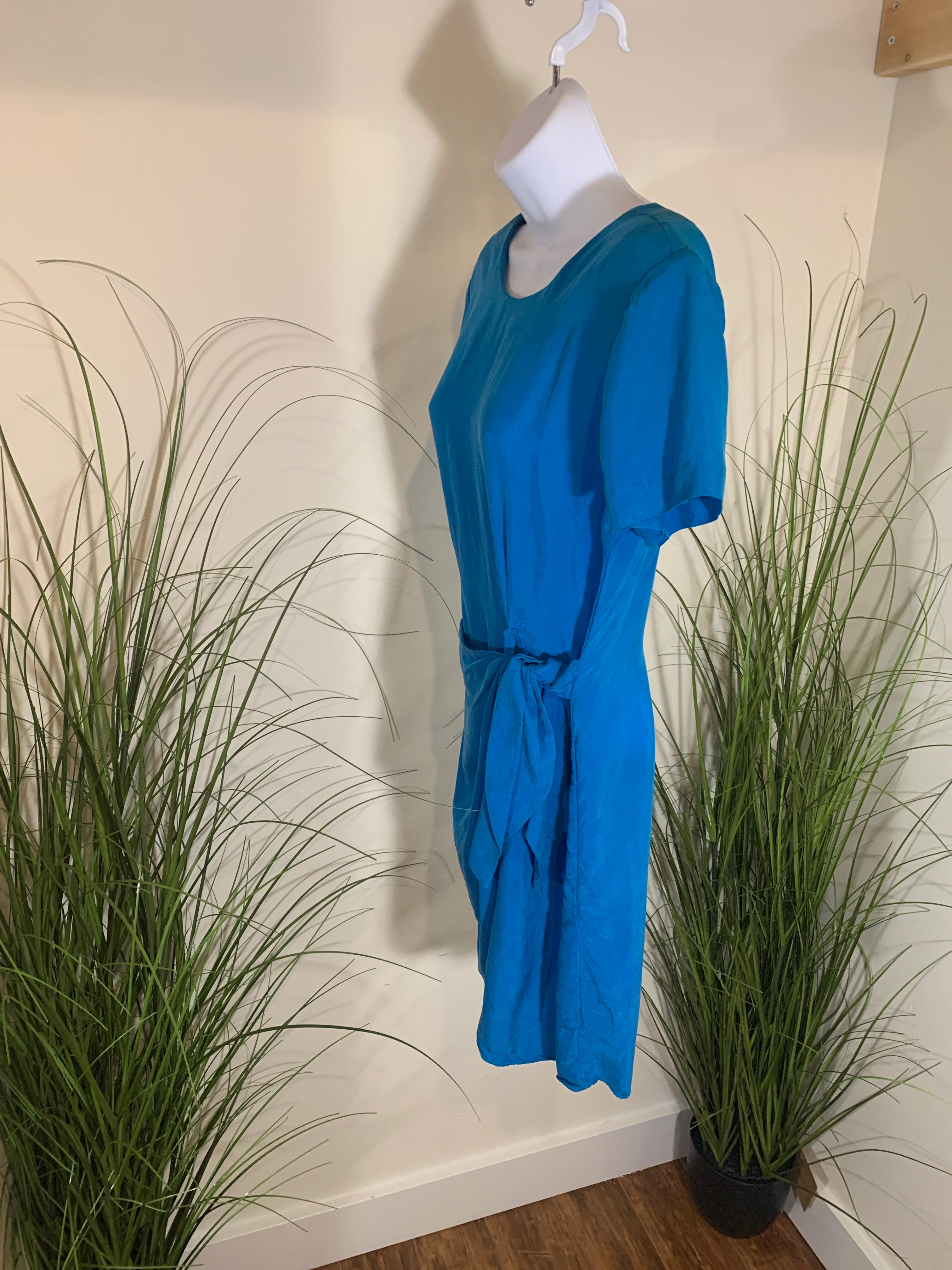 Vintage KC Spencer New York Wrap Around Silky Rayon Dress