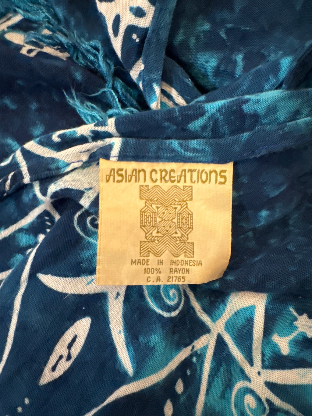 Vintage 90’s Authentic Batik Wrap- By Asian Creations