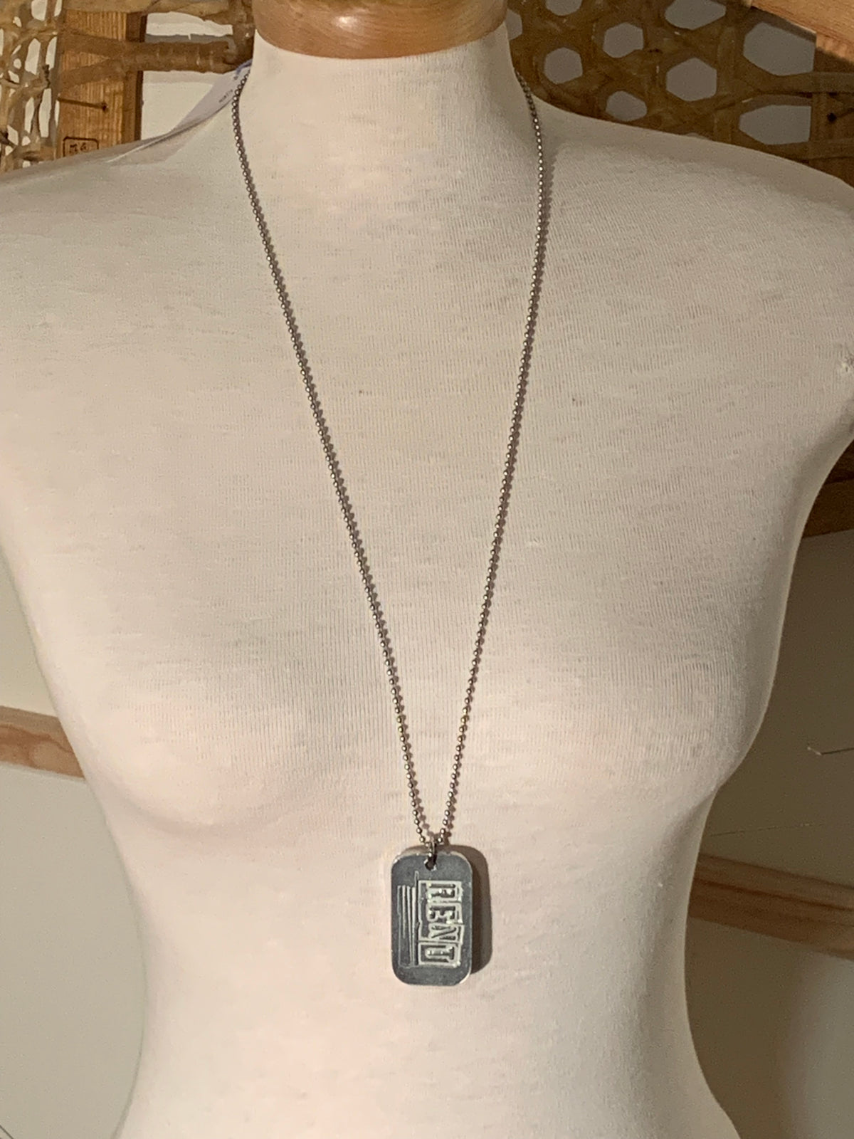 Authentic Vintage Broadway RENT " No Day But Today" Dog Tag Necklace