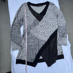 Size M Papa Vancouver Lagenlook V-Neck Sweater