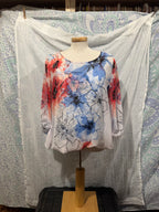 Size L Alfani Floral Long Sleeve Blouse