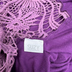 Purple Lace Back Top Size S