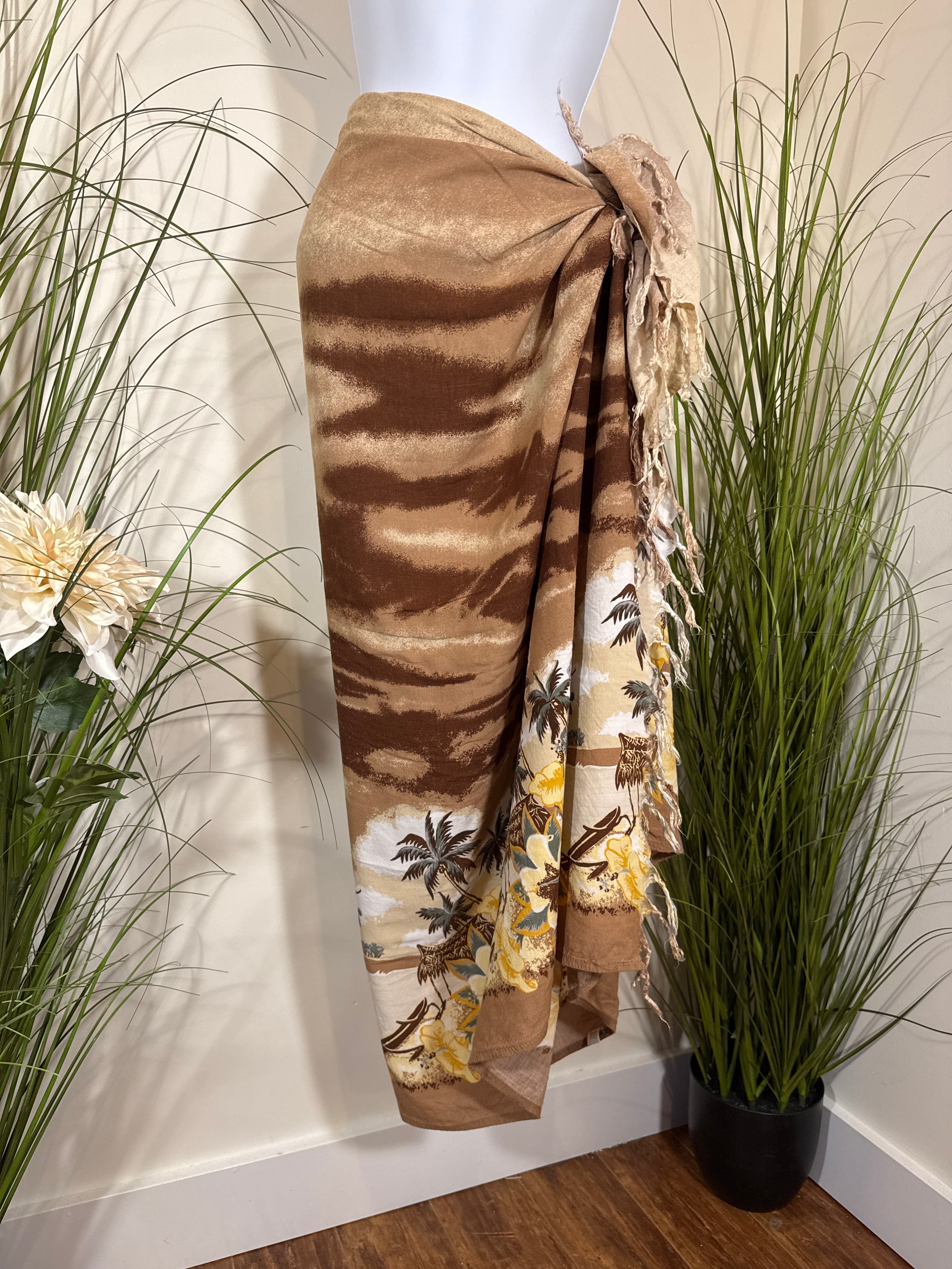 Hibiscus Collection Hawaii, Earth Tone Sarong/Shawl