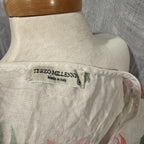 Size M Terzo Millennio 100% Linen Short Sleeve Blouse